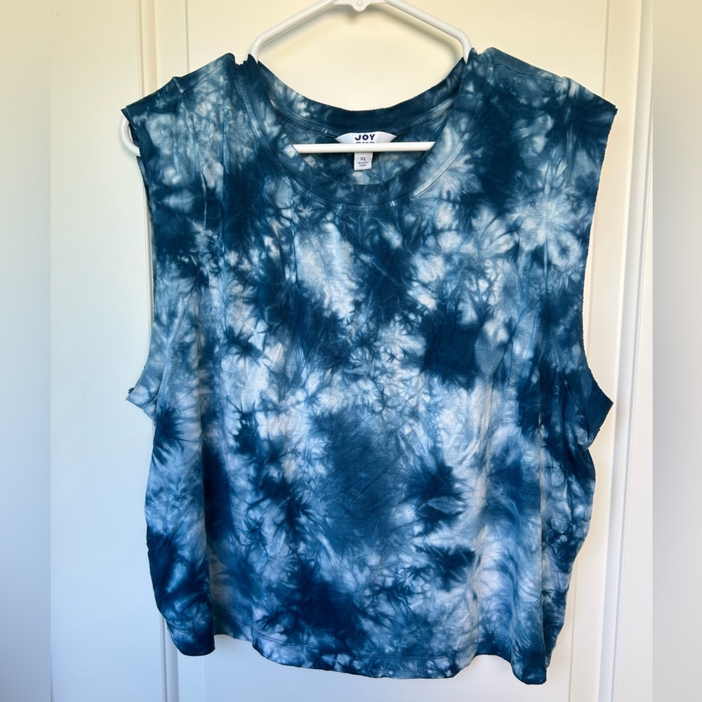 JoyLab Navy Tie-Dye Muscle Tee